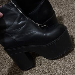 Black Platform Ankle Boots